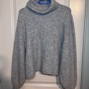 Cozy Gray Topshop Turtleneck Sweater